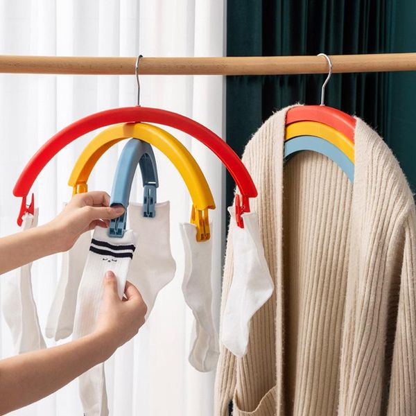 

in1 rotating clothes hanger rainbow shape plastic with hidden clips bathroom accessories cabides para roupa hangers & racks