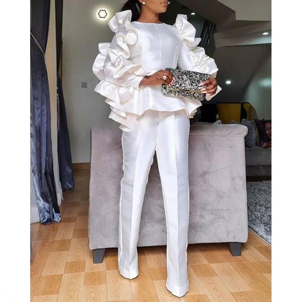 

women's two piece pants 2 pant suits for women office wear casual set white long sleeve trousers two-piece suit 2021 autumn ladies work
