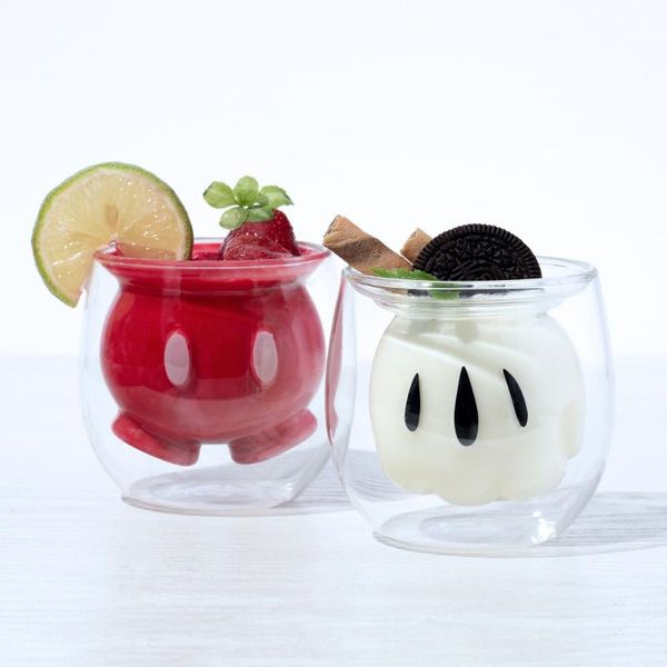

cartoon creative double glass cup drinking glasses wine