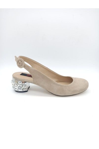 

sandals women's nude color suede leather, Black