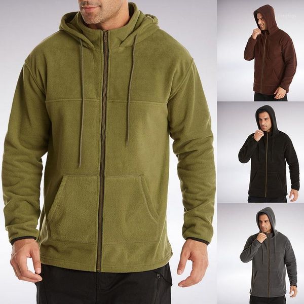 

men's jackets men polar fleece zipper coat military warm outdoor stand collar hooded male windproof tactical combat jacket, Black;brown
