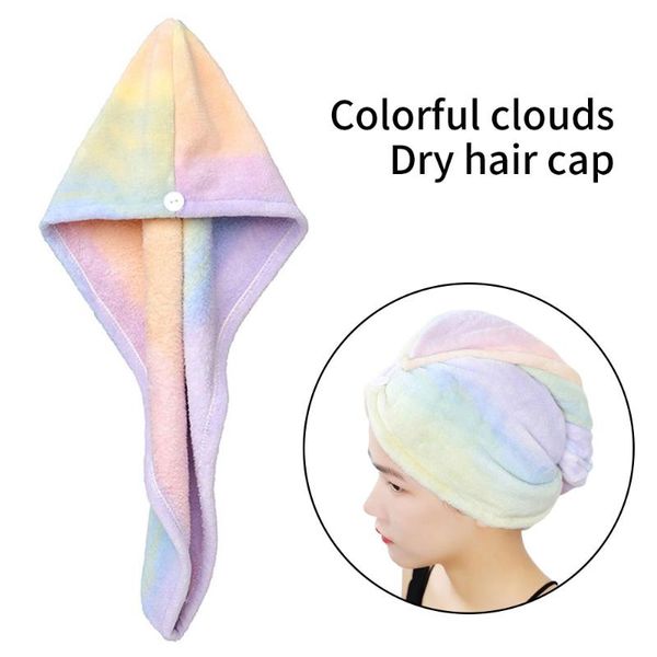 

shower caps microfibre after hair drying wrap women girls lady's towel quick dry hat cap turban head bathing