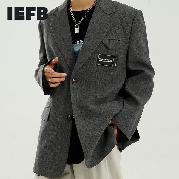 

iefb men's suit coat loose causal breasted blazers spring 210524, White;black