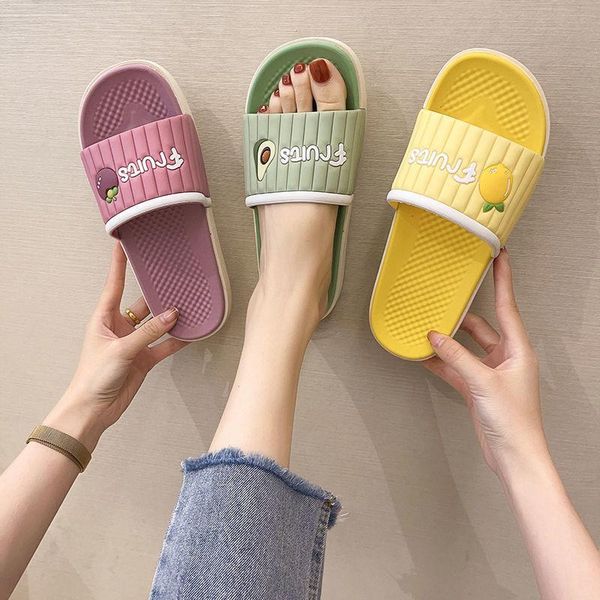 

slippers slipper female summer indoor home couples soft bottom bathroom non-slip bath lovely outside wearing sandals men 2021, Black