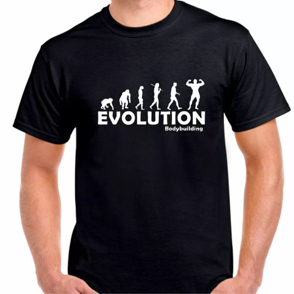 

bodybuilding evolution evolve strong muscles gym workout fight t shirt, White;black