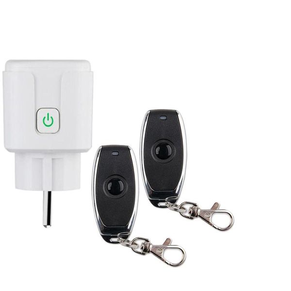 

remote controlers 433mhz ac 110v 220v smart plug adaptor control power monitor socket outlet function work with 20m transmitter