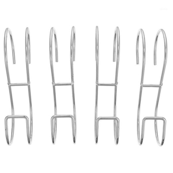 

hooks & rails 4pcs s-shape hanging stainless steel nail-hook for home