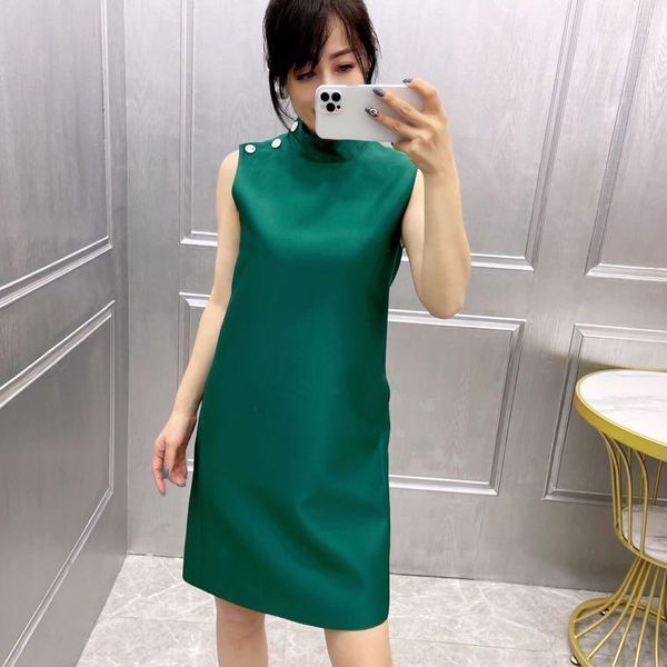 

casual dresses quality yk12386 high fashion women 2021 spring luxury european design party style dress, Black;gray