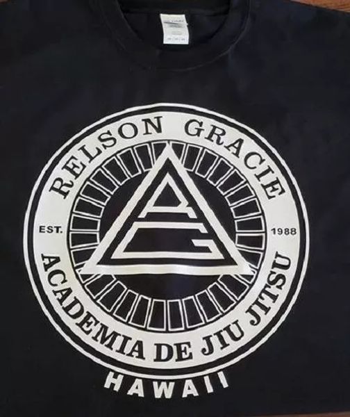 

Brazilian Jiu-Jitsu Gracie T shirt UFC MMA Pride Fighting Fight Hawaii, White;black