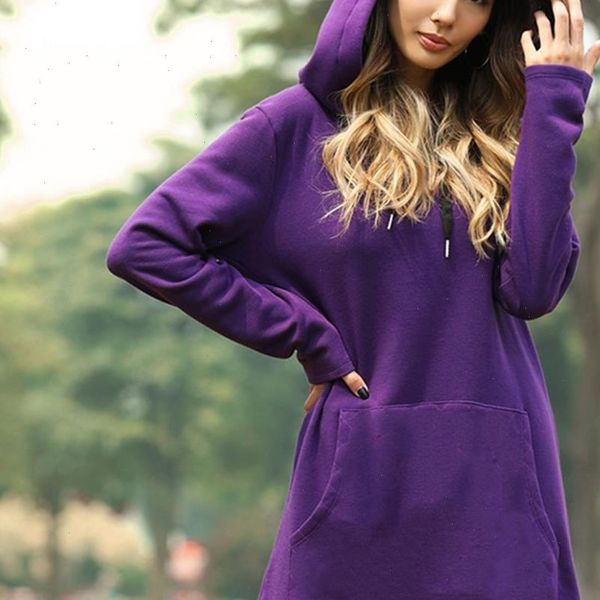 

womens hoodie women autumn winter casual plus size long sleeve loose pullovers hooded pocket jackets solid, Black