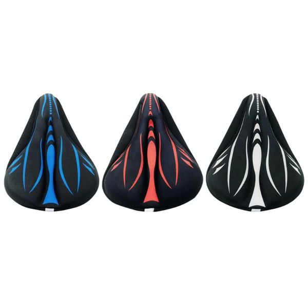 

bike saddles 3d gel bicycle saddle cover men women mtb road cycle covers hollow breathable comfortable soft cycling seatsoft seat