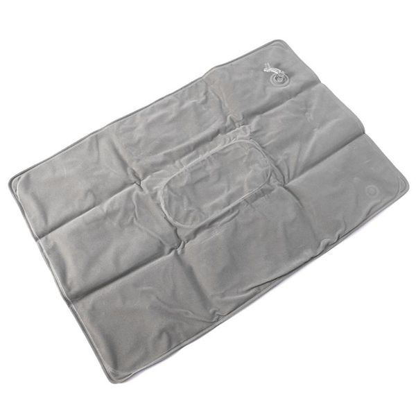 

outdoor pads folding flocking air inflatable pillow camping travel sleep cushion pad d5qd