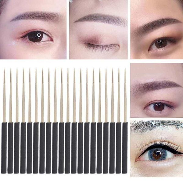 

tattoo needles 20pcs round independent package manual blades for eyebrow eyeliner lip makeup microblading accesory