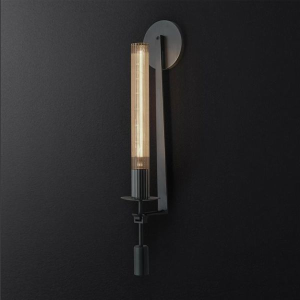 

wall lamps rh post modern american brief vintage country living room background bedroom bedside aisle mirror headlight led light