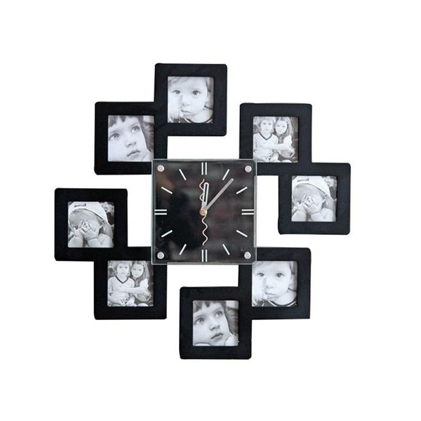

wall clocks european minimalist white combination po frame clock craft creative decoration home shop hangings decor