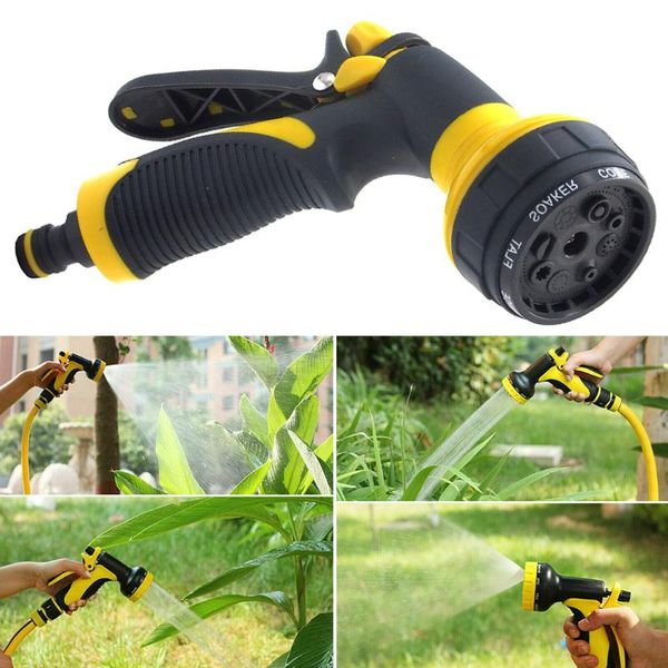

adjustable water spray-gun with 8 functions nozzle head adapter connectors spray paint tool airbrush gun applicable watering equipments