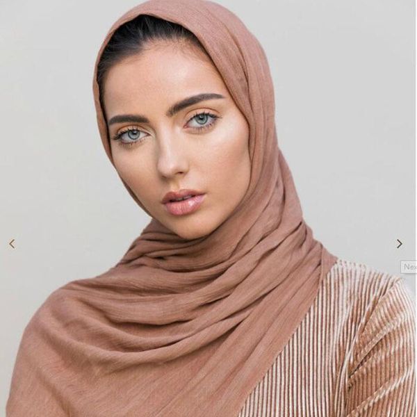 

scarves 2021 women modal solid color jersey muslim head scarf shawls and wraps pashmina bandana female oversizes soft hijab stores, Blue;gray