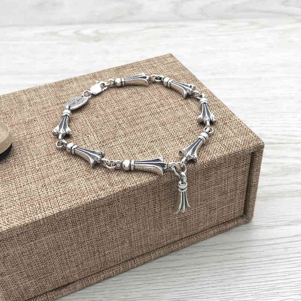 

luxury designers s925 sterling silver bracelet women's simple personality thai silver swallow tail festival temperament fashion jewelry, Golden;silver