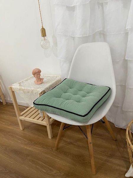 

cushion/decorative pillow thin corduroy lace bread mat modern simple breathable crystal plush chair cushions tatami pad decorative household