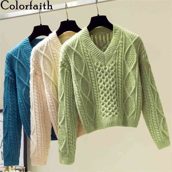 

autumn winter women sweaters v-neck knitting fashion korean style solid minimalist ladies female sw716 210427, White;black