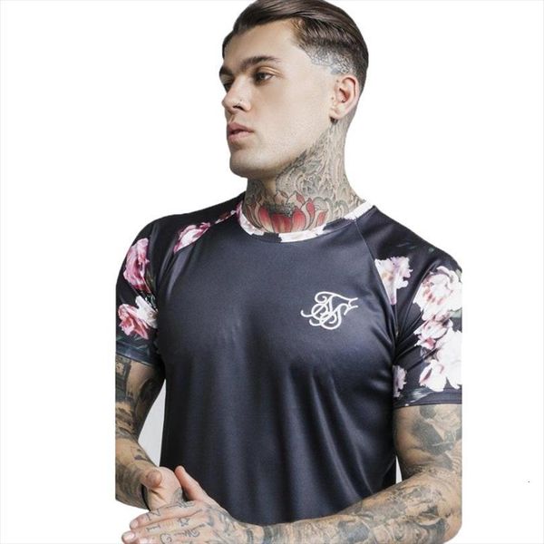 

sik silk casual male tshirts mens t shirt summer siksilk man streetwear brand clothing tee, White;black