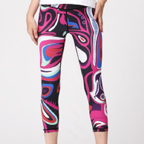 

women's pants & capris women fitness printing gym high waist sports scrunch legging lady workout sportswear, Black;white