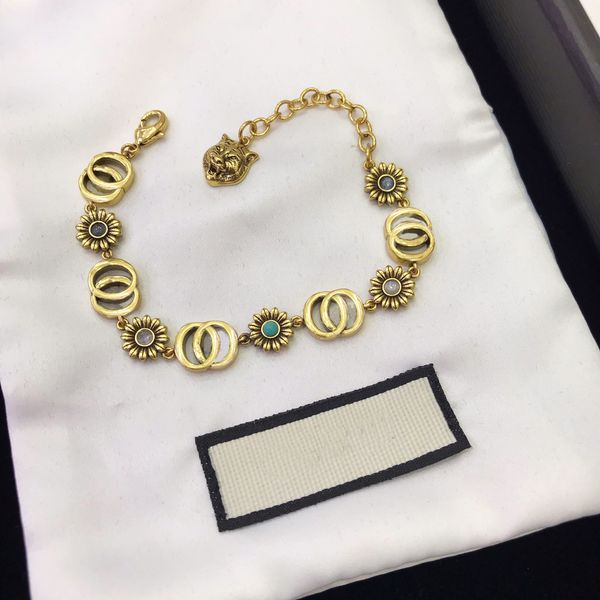

original link chain lovers classic fashion brand 925 sterling silver texture letters bracelet exquisite party jewelry couples gift, Black
