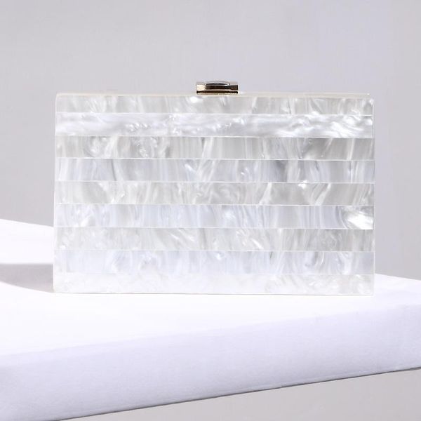 

design white stripe women bags evening clutches bag small party handbags purse wedding bolsos female