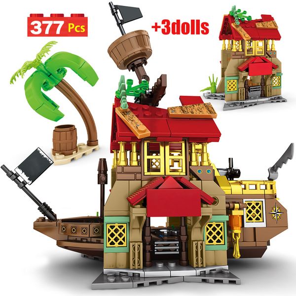

City Creator Ship DIY House Model Building Blocks Classic Movie Series Technical Boat MOC Tree Figures Bricks Toys For Children