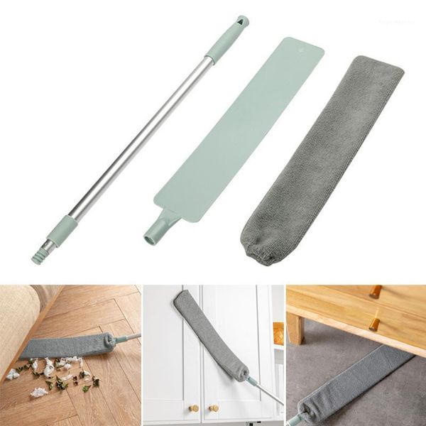 

long handle mop sweep static dust brush cleaning duster sofa gap fur hair bedside artifact crevice extensible1