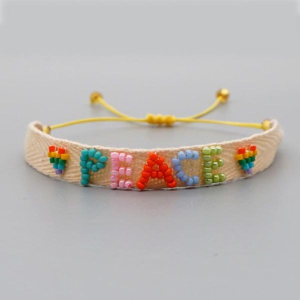 

charm bracelets bbrichy miyuki for women boho friendship bracelet gift girl friends jewelry letter jewellery handmade pulseras, Golden;silver