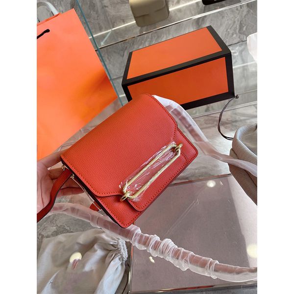 

luxury handbags calfskin pig nose aijia orange new fashion simple casual women's bag single shoulder messenger bag valentine's day