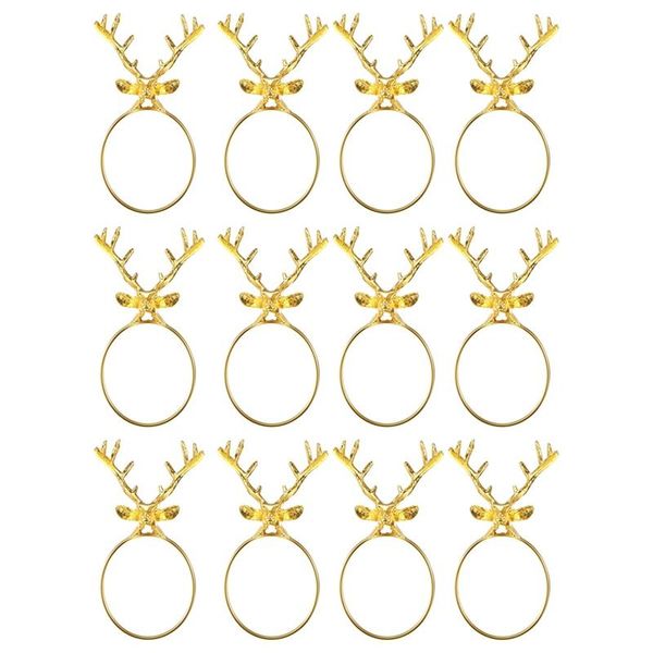 

napkin rings 12 pieces deer elk ring christmas metal for thanksgiving wedding party dinner table deco