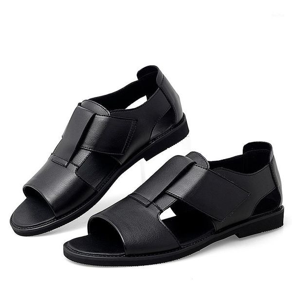 

sandals man shoes 2021 comfortable casual men summer flip-flops slippers1, Black