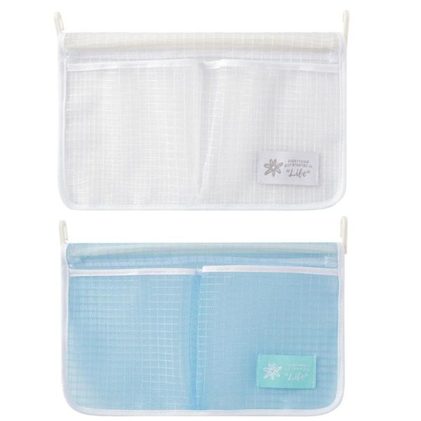 

storage boxes & bins 2pcs double compartment hanging bags pouches household net