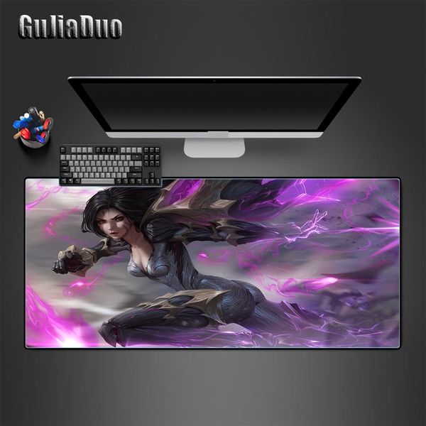 

mouse pads & wrist rests league of legends kaisa large pad gamer computer pc keyboard table desk mat gaming room accessories anime mousepad