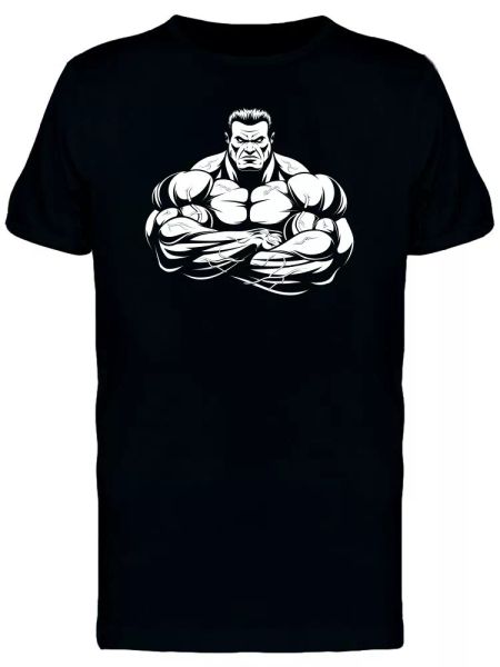 

strong bodybuilding coach tee men's -image by shutterstock, White;black