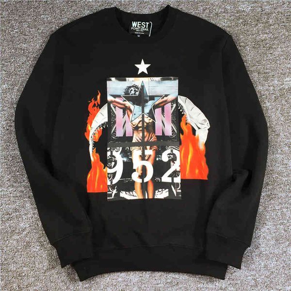 

men's hoodies & sweatshirts 2021 luxury men's flame jesus shark 19520, Black