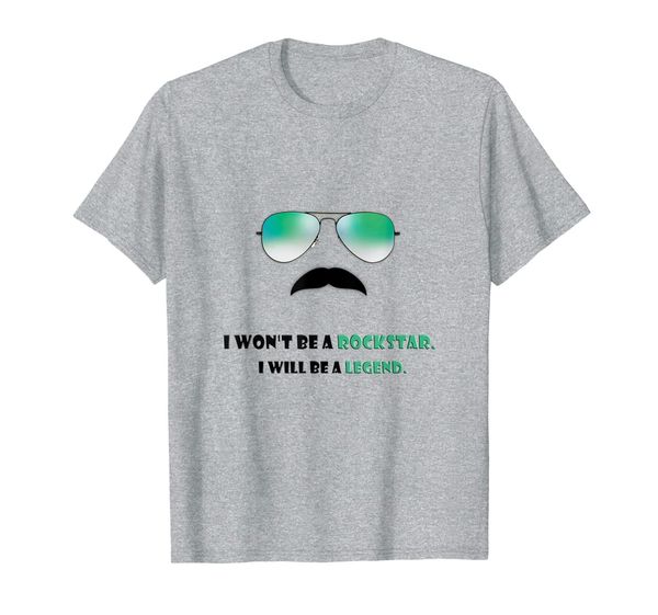 

i won't be a rockstar legend rock tshirt gift tee, White;black