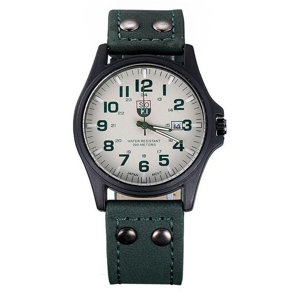 

wristwatches brand watches men fashion casual leather sport quartz mens male waches date clock relogio masculino, Slivery;brown