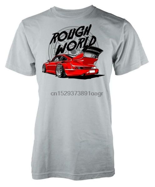 

men's t-shirts rough world porky custom car t shirt, White;black