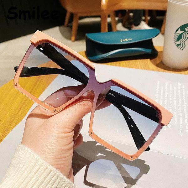 

sunglasses big frame orange gradient sun glasses female brand designer vintage fashion square women famous luxury clear shades, White;black
