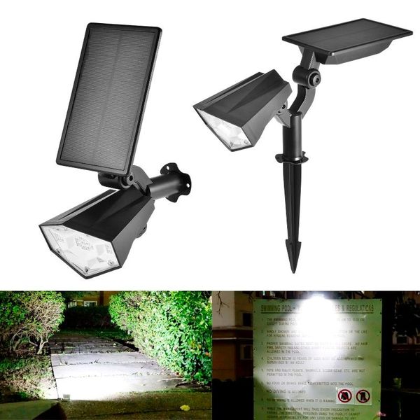 

garden lamp led solar waterproof adjustable brightness street spotlight panel lights decorations