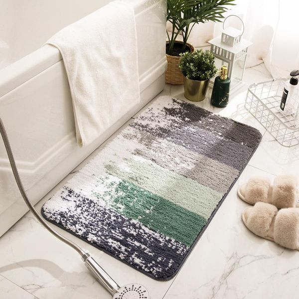 

bath mats simple nordic home furnishing plush carpet absorbent non-slip foot mat for bedroom and bathroom thick 1 piece