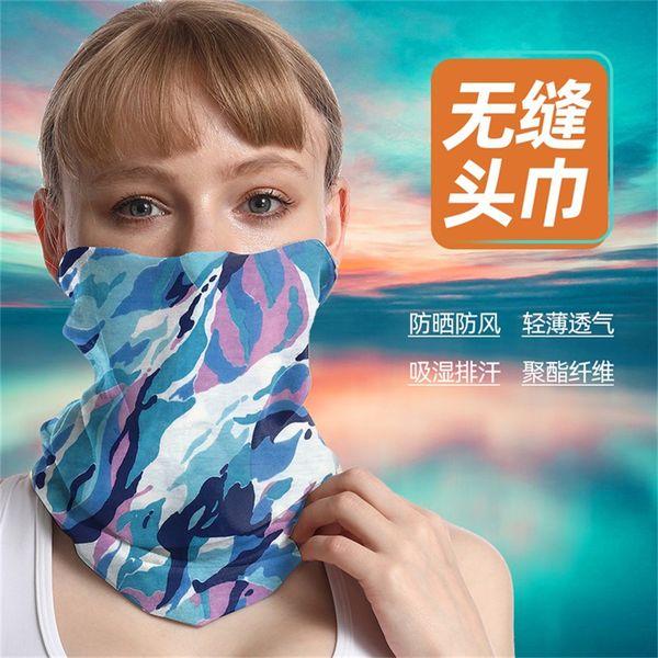 

others apparel outdoor multi-function magic scarves collar triangular scarf sunscreen neckerchief cycling sports riding mask headband headsc, Black;white