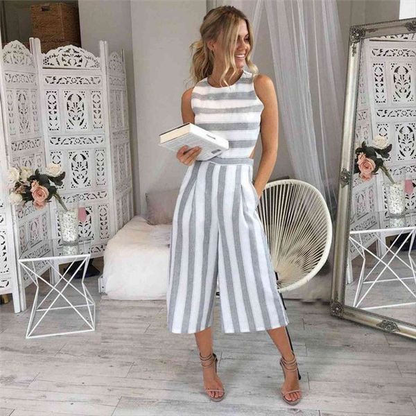 

clothes strap vertical striped womens romper sleeveless backless long playsuit, Black;white