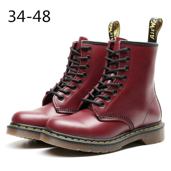 

boots brand 2021 fashion women's cowhide leather winter ladies solid color short plus velvet warm shoes34-48, Black