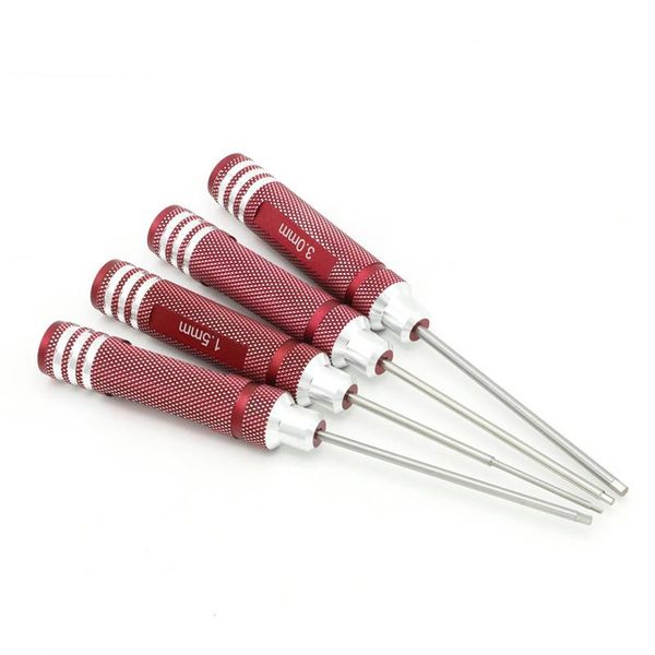 

4pcs/set h1.5-3mm hex screwdrivers key aluminium alloy screw driver allen screwdriver set bolt screw-driving tools hand