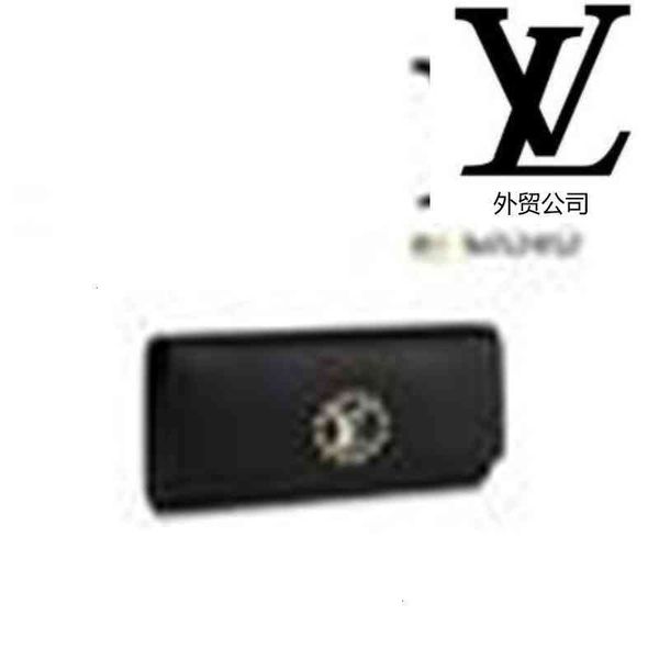 

key brand designer luxury n6ta m51889 evening louise ew women real leather clutches long wallet chain wallets compact card purse holders, Red;black