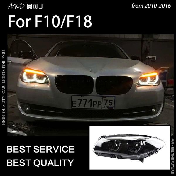 

other lighting system akd car styling head lamp for f10 headlights 2010-2021 520i 525i 530i f18 all led headlight drl projector lens auto ac